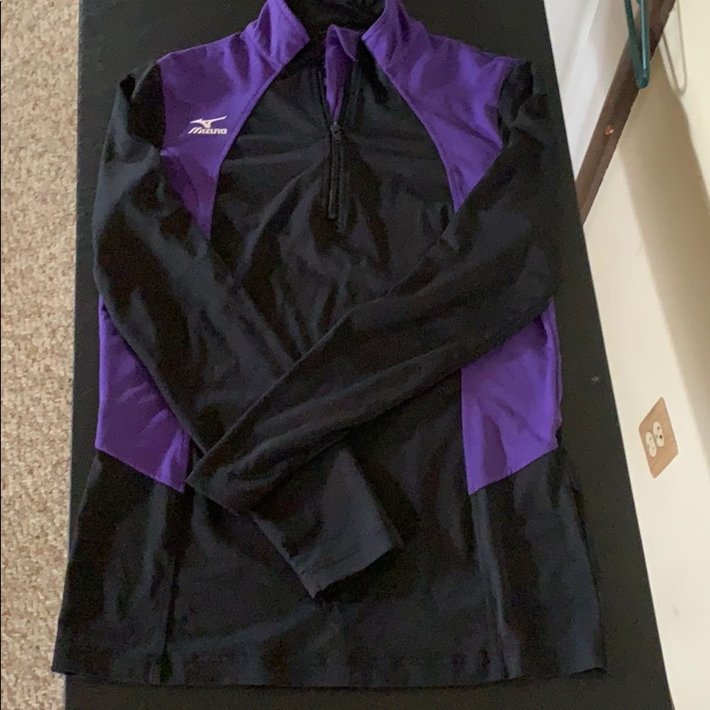 Black and Purple Mizuno Workout Jacket